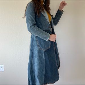 Artisan De Luxe Patchwork Denim Trench Coat